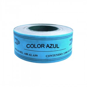 ROLLO A00 - A99 X 2000 NUMEROS AZUL